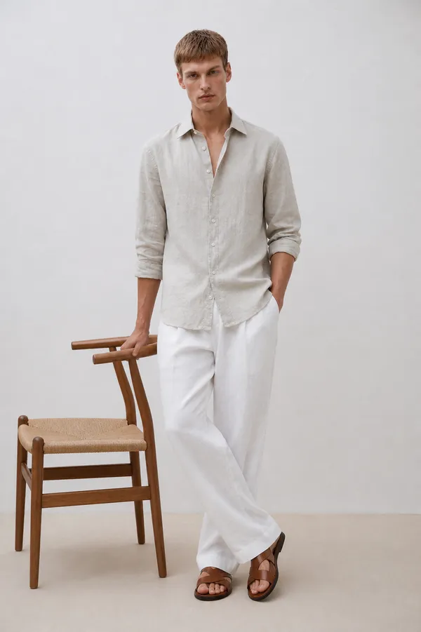 100_Pure_Linen_Greige_Shirt