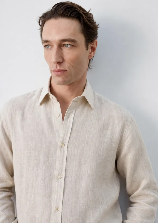100_Pure_Linen_Off_White_Shirt