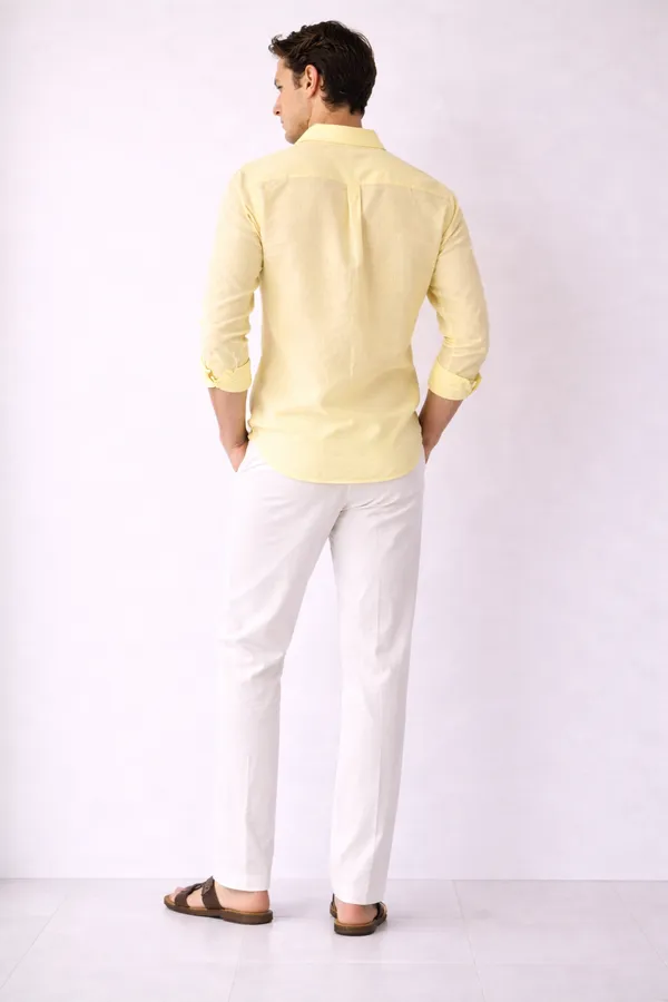 Yellow_Linen_Blend_Shirt