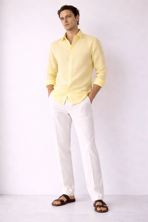 Yellow_Linen_Blend_Shirt