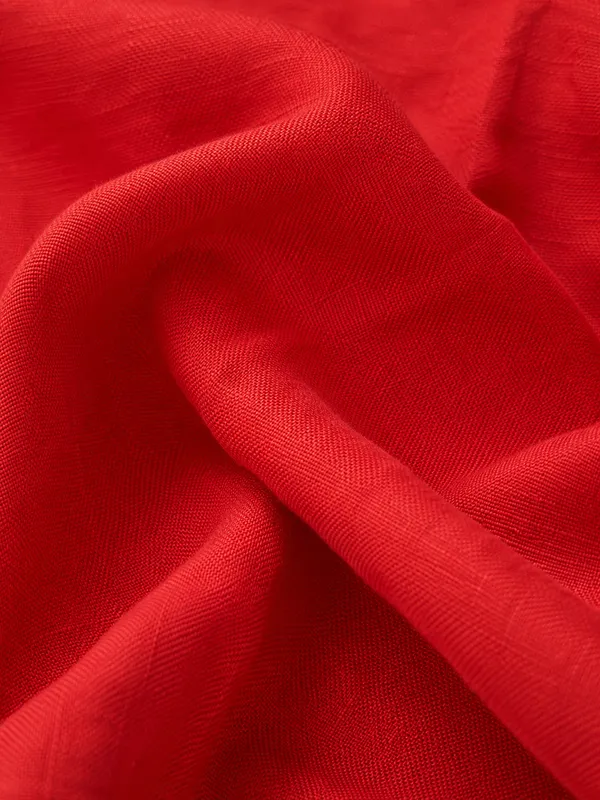 100_Pure_Linen_Red_Shirt