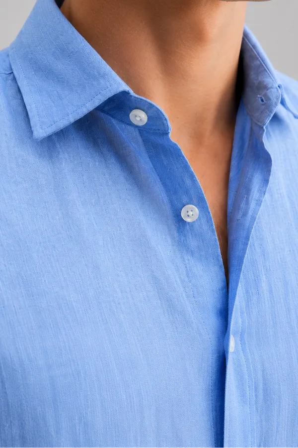 100_Pure_Linen_Blue_Shirt