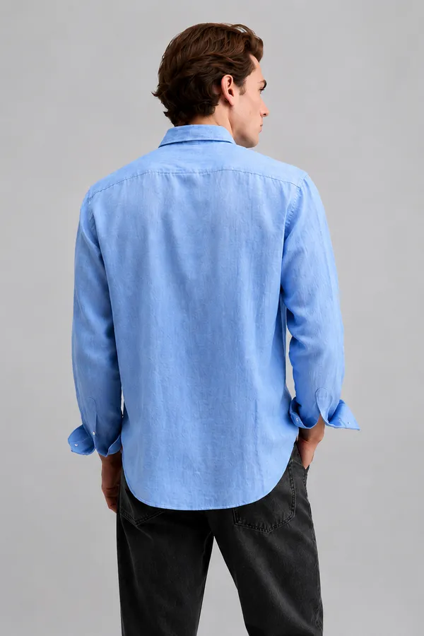 100_Pure_Linen_Blue_Shirt
