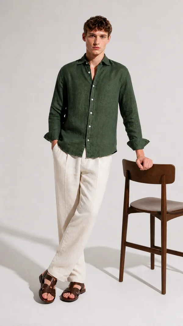 Dark_Olive_Linen_Blend_Shirt