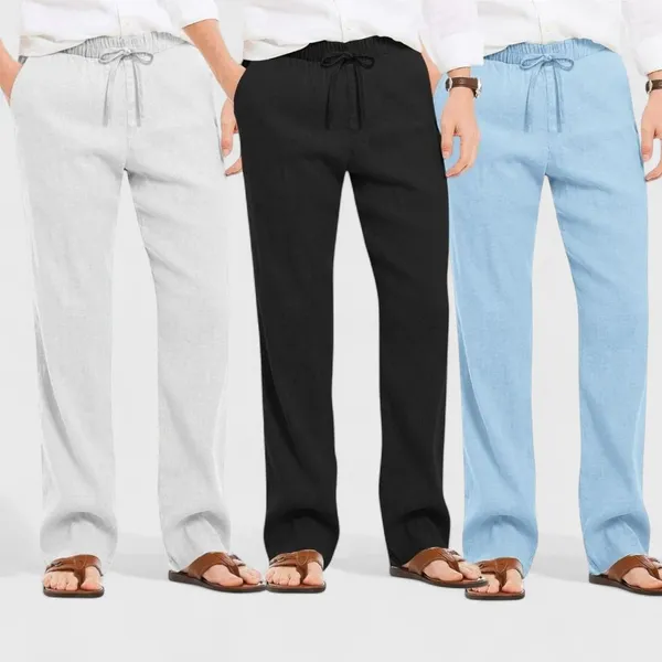 Combo_Of_3_Linen_Loose_Fit_Men_Pant_Blue_Black_And_Light_Gray_50342