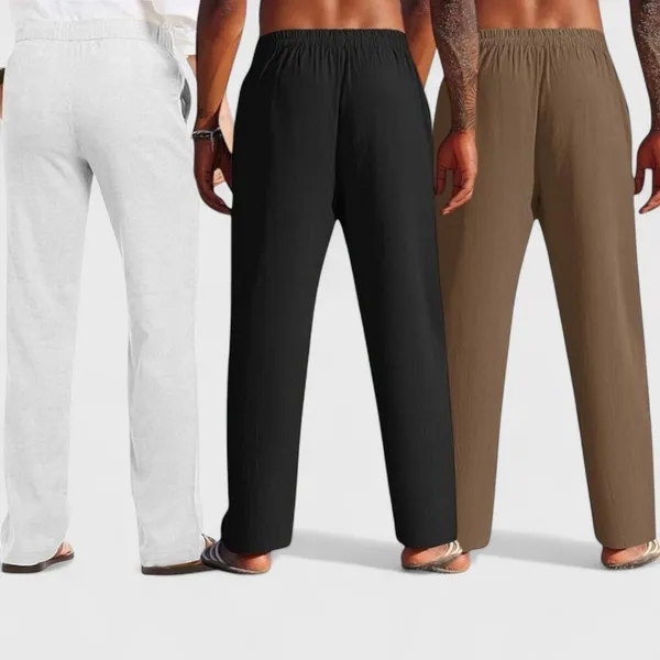 Combo_Of_3_Linen_Loose_Fit_Men_Pant_Brown_Black_And_Light_Gray_50343