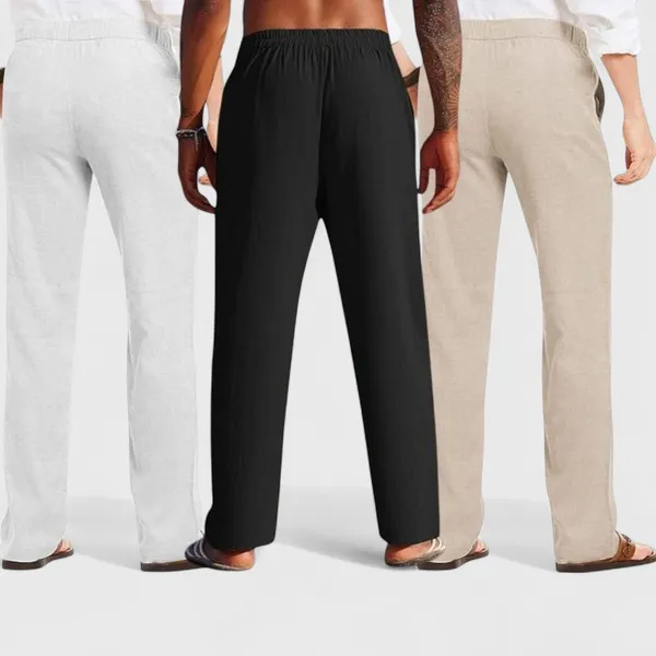 Combo_Of_3_Linen_Loose_Fit_Men_Pant_Light_Beige_Black_And_Light_Gray_50345