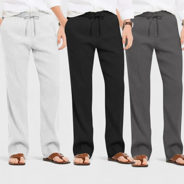 Combo_Of_3_Linen_Loose_Fit_Men_Pant_Dark_Gray_Black_And_Light_Gray_50348