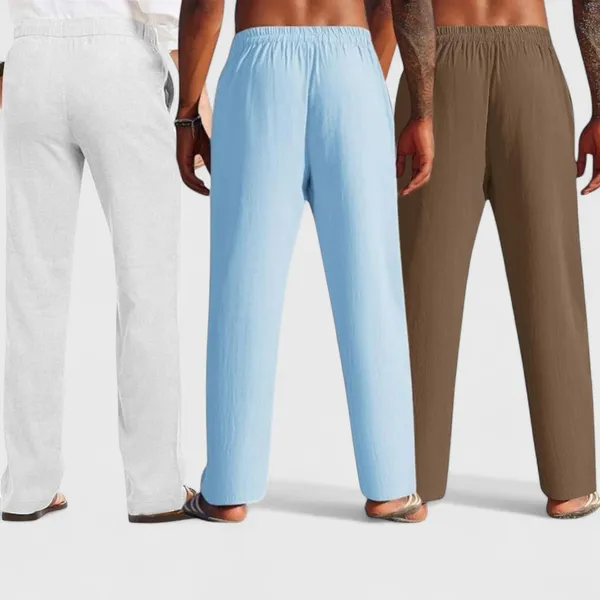 Combo_Of_3_Linen_Loose_Fit_Men_Pant_Brown_Blue_And_Light_Gray_50350
