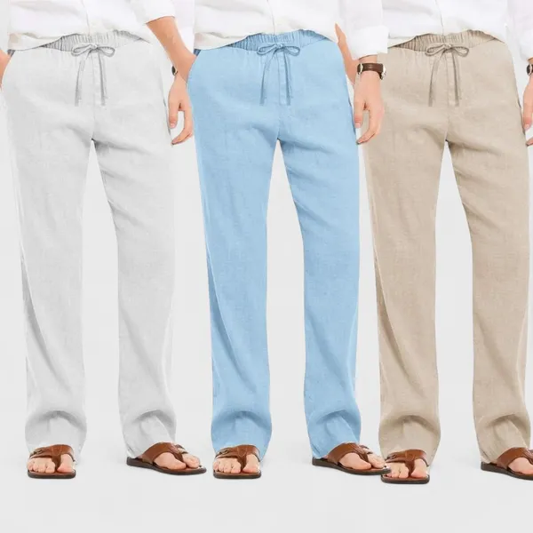 Combo_Of_3_Linen_Loose_Fit_Men_Pant_Light_Beige_Blue_And_Light_Gray_50352