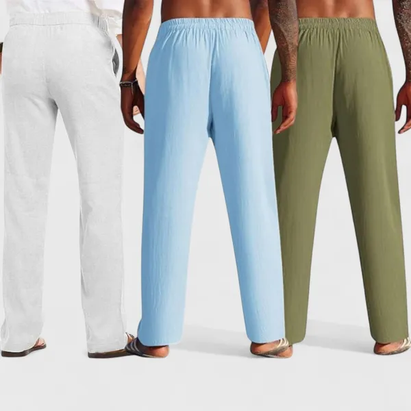 Combo_Of_3_Linen_Loose_Fit_Men_Pant_Olive_Green_Blue_And_Light_Gray_50354