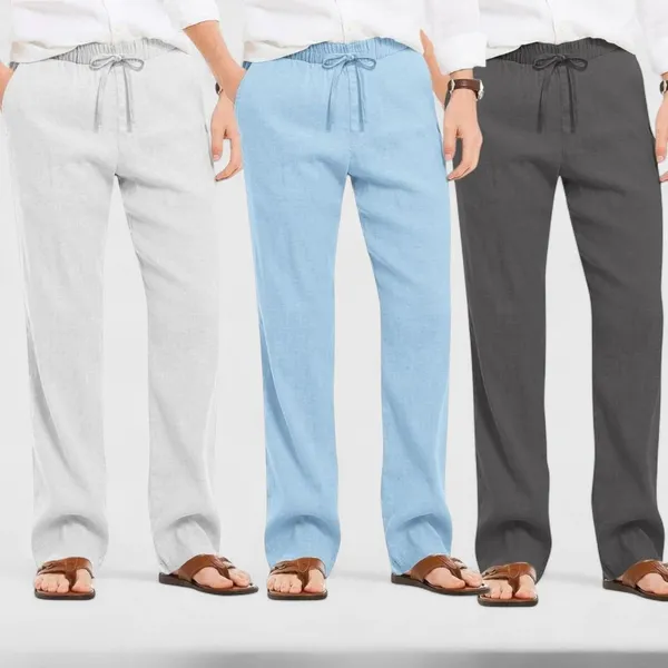 Combo_Of_3_Linen_Loose_Fit_Men_Pant_Dark_Gray_Blue_And_Light_Gray_50355