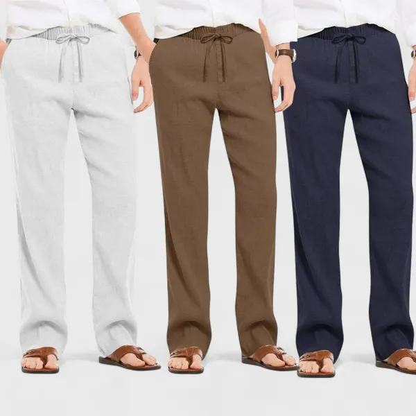 Combo_Of_3_Linen_Loose_Fit_Men_Pant_Navy_Blue_Brown_And_Light_Gray_50359