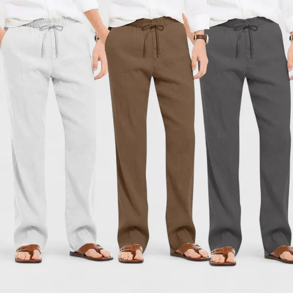 Combo_Of_3_Linen_Loose_Fit_Men_Pant_Dark_Gray_Brown_And_Light_Gray_50361