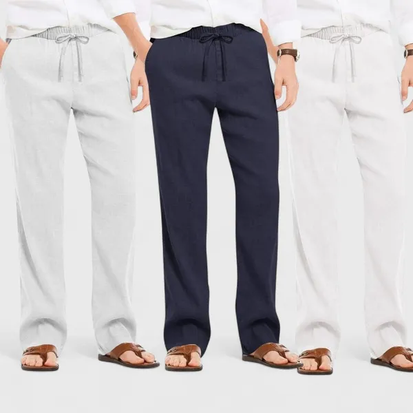 Combo_Of_3_Linen_Loose_Fit_Men_Pant_White_Navy_Blue_And_Light_Gray_50374