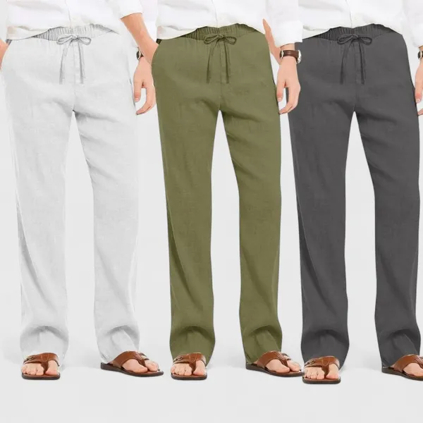 Combo_Of_3_Linen_Loose_Fit_Men_Pant_Dark_Gray_Olive_Green_And_Light_Gray_50375