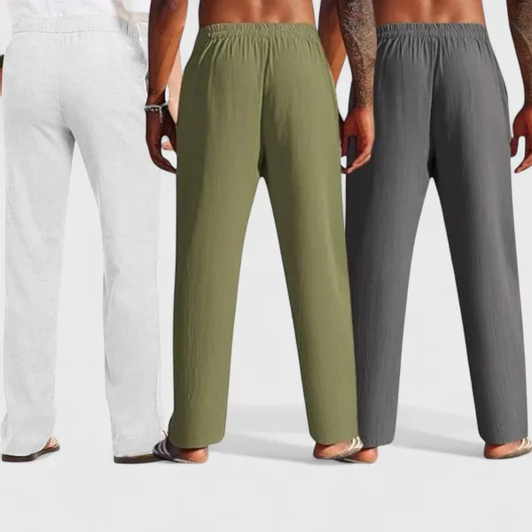 Combo_Of_3_Linen_Loose_Fit_Men_Pant_Dark_Gray_Olive_Green_And_Light_Gray_50375