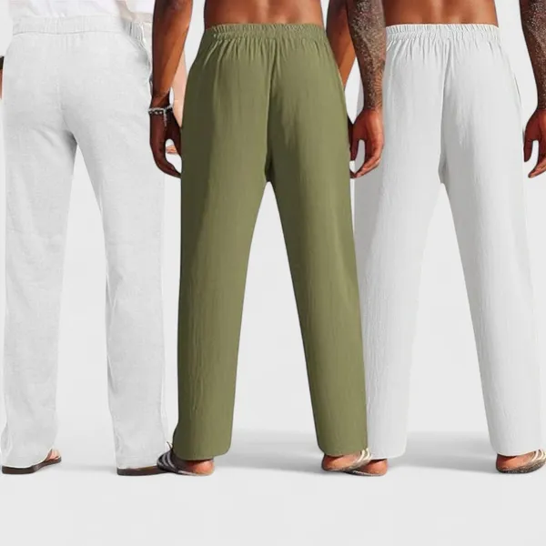 Combo_Of_3_Linen_Loose_Fit_Men_Pant_White_Olive_Green_And_Light_Gray_50376