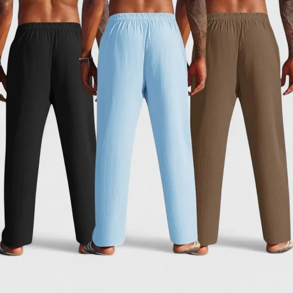 Combo_Of_3_Linen_Loose_Fit_Men_Pant_Brown_Blue_And_Black_50378