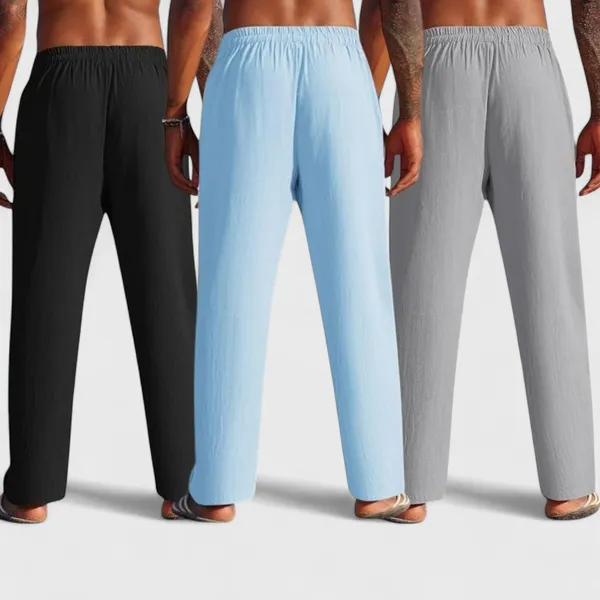 Combo_Of_3_Linen_Loose_Fit_Men_Pant_Gray_Blue_And_Black_50379
