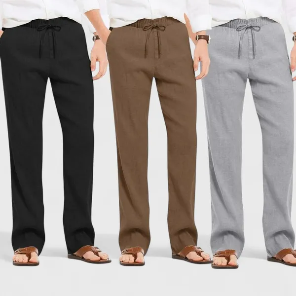 Combo_Of_3_Linen_Loose_Fit_Men_Pant_Gray_Brown_And_Black_50385