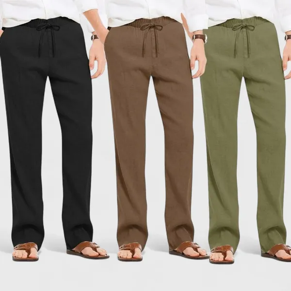 Combo_Of_3_Linen_Loose_Fit_Men_Pant_Olive_Green_Brown_And_Black_50388
