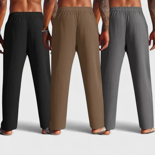 Combo_Of_3_Linen_Loose_Fit_Men_Pant_Dark_Gray_Brown_And_Black_50389