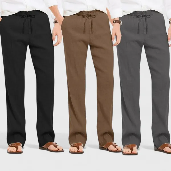 Combo_Of_3_Linen_Loose_Fit_Men_Pant_Dark_Gray_Brown_And_Black_50389