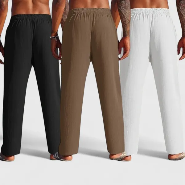 Combo_Of_3_Linen_Loose_Fit_Men_Pant_White_Brown_And_Black_50390