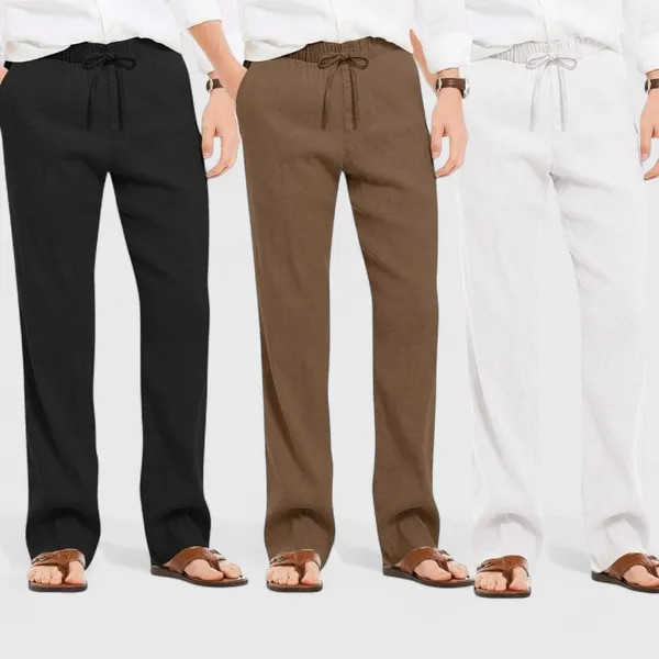 Combo_Of_3_Linen_Loose_Fit_Men_Pant_White_Brown_And_Black_50390