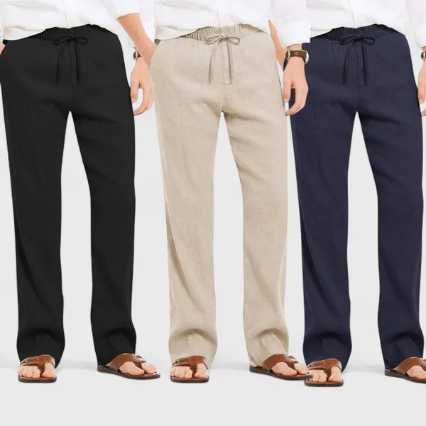 Combo_Of_3_Linen_Loose_Fit_Men_Pant_Navy_Blue_Light_Beige_And_Black_50396