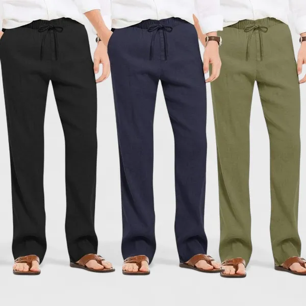 Combo_Of_3_Linen_Loose_Fit_Men_Pant_Olive_Green_Navy_Blue_And_Black_50400