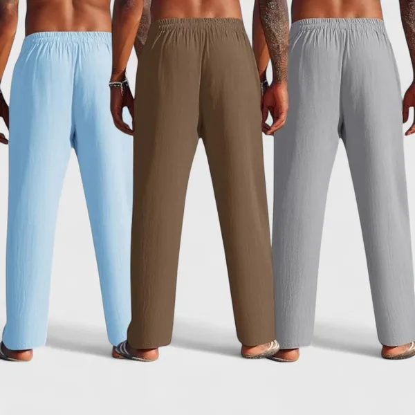 Combo_Of_3_Linen_Loose_Fit_Men_Pant_Gray_Brown_And_Blue_50406