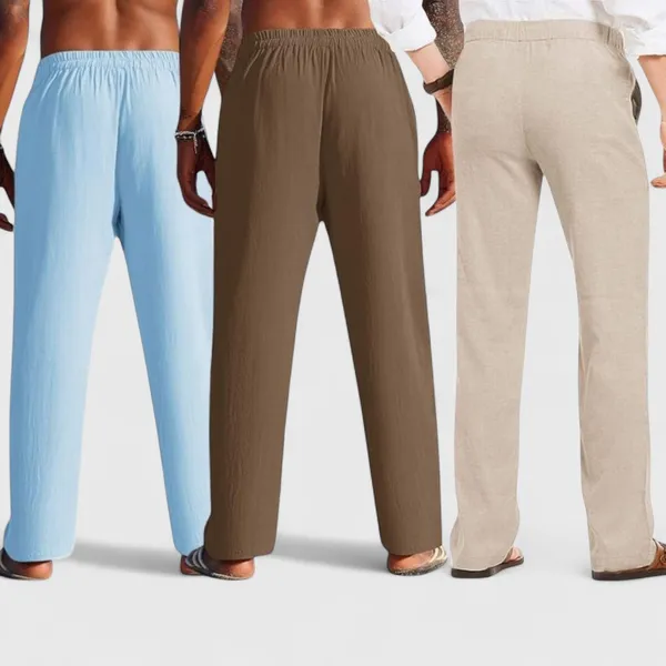 Combo_Of_3_Linen_Loose_Fit_Men_Pant_Light_Beige_Brown_And_Blue_50407
