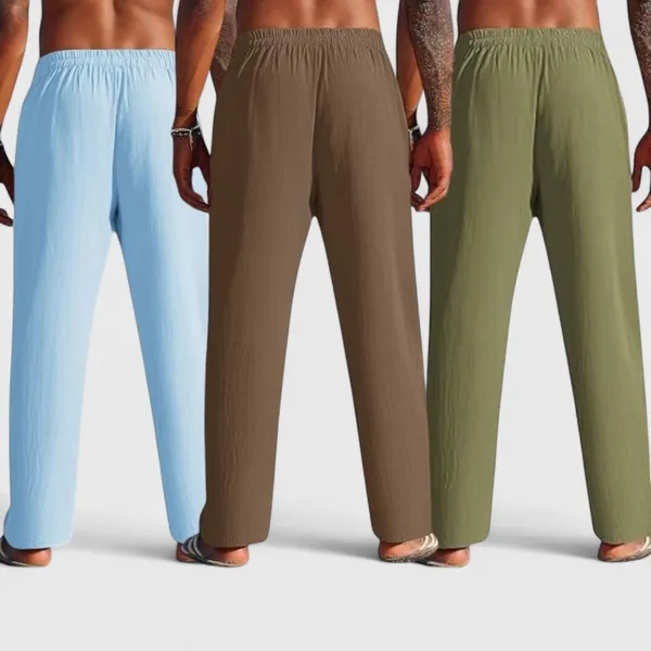 Combo_Of_3_Linen_Loose_Fit_Men_Pant_Olive_Green_Brown_And_Blue_50409