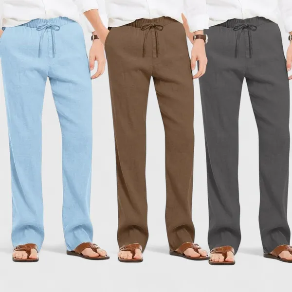 Combo_Of_3_Linen_Loose_Fit_Men_Pant_Dark_Gray_Brown_And_Blue_50410