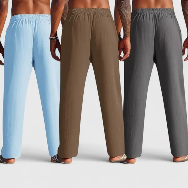 Combo_Of_3_Linen_Loose_Fit_Men_Pant_Dark_Gray_Brown_And_Blue_50410