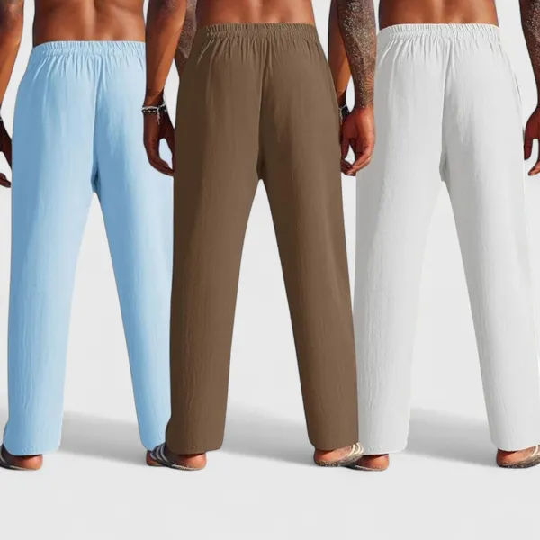 Combo_Of_3_Linen_Loose_Fit_Men_Pant_White_Brown_And_Blue_50411