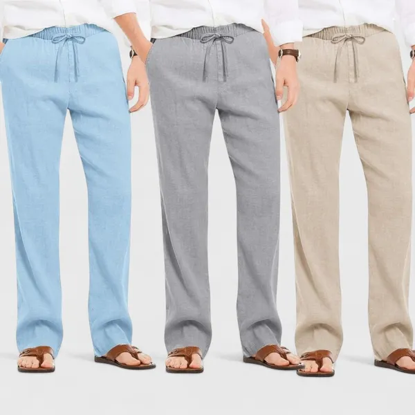 Combo_Of_3_Linen_Loose_Fit_Men_Pant_Light_Beige_Gray_And_Blue_50412