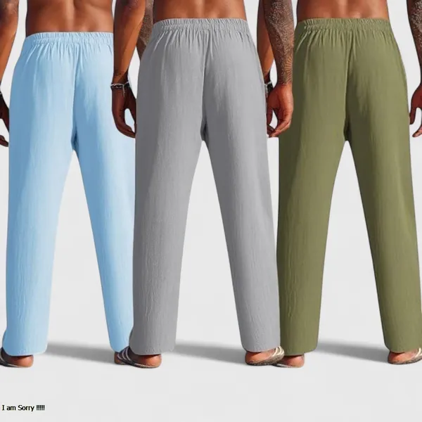 Combo_Of_3_Linen_Loose_Fit_Men_Pant_Olive_Green_Gray_And_Blue_50414
