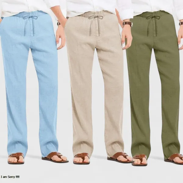 Combo_Of_3_Linen_Loose_Fit_Men_Pant_Olive_Green_Light_Beige_And_Blue_50418