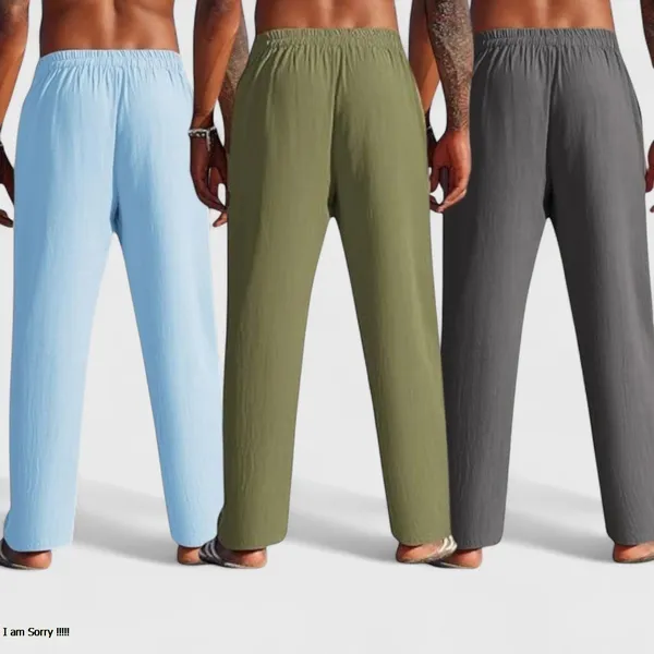 Combo_Of_3_Linen_Loose_Fit_Men_Pant_Dark_Gray_Olive_Green_And_Blue_50424