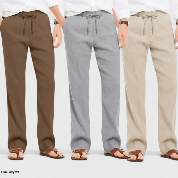 Combo_Of_3_Linen_Loose_Fit_Men_Pant_Light_Beige_Gray_And_Brown_50427