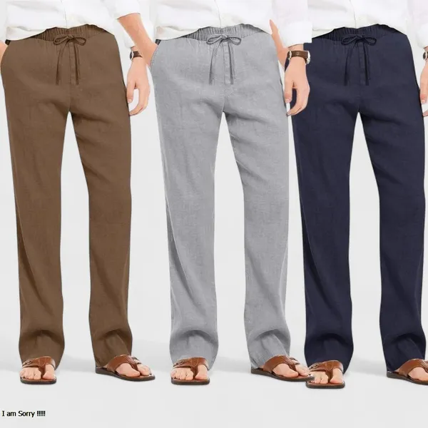 Combo_Of_3_Linen_Loose_Fit_Men_Pant_Navy_Blue_Gray_And_Brown_50428