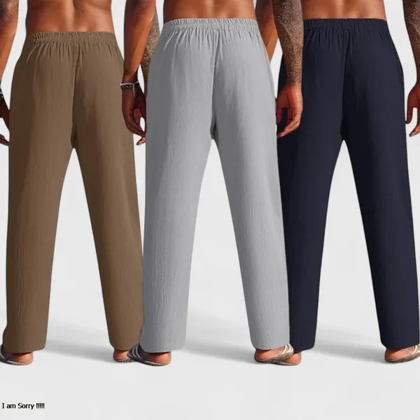 Combo_Of_3_Linen_Loose_Fit_Men_Pant_Navy_Blue_Gray_And_Brown_50428