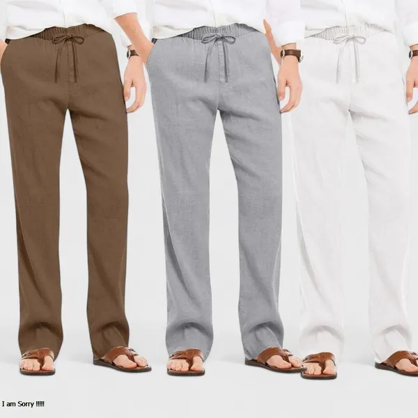 Combo_Of_3_Linen_Loose_Fit_Men_Pant_White_Gray_And_Brown_50431