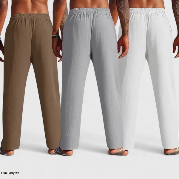 Combo_Of_3_Linen_Loose_Fit_Men_Pant_White_Gray_And_Brown_50431