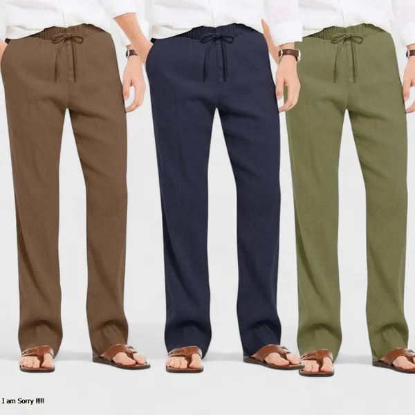Combo_Of_3_Linen_Loose_Fit_Men_Pant_Olive_Green_Navy_Blue_And_Brown_50436