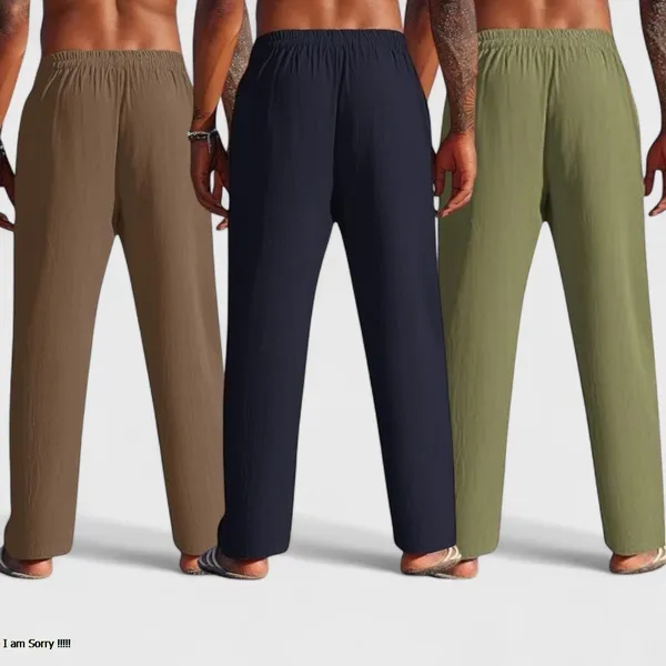 Combo_Of_3_Linen_Loose_Fit_Men_Pant_Olive_Green_Navy_Blue_And_Brown_50436