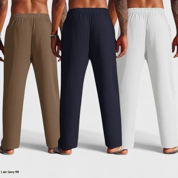 Combo_Of_3_Linen_Loose_Fit_Men_Pant_White_Navy_Blue_And_Brown_50438